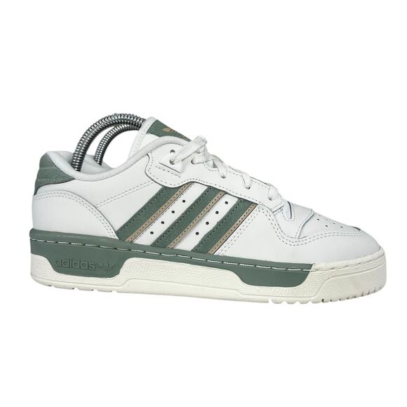 adidas Originals Rivalry Low Top Off-White Silver Green Womens Size 7 - Picture 1 of 13